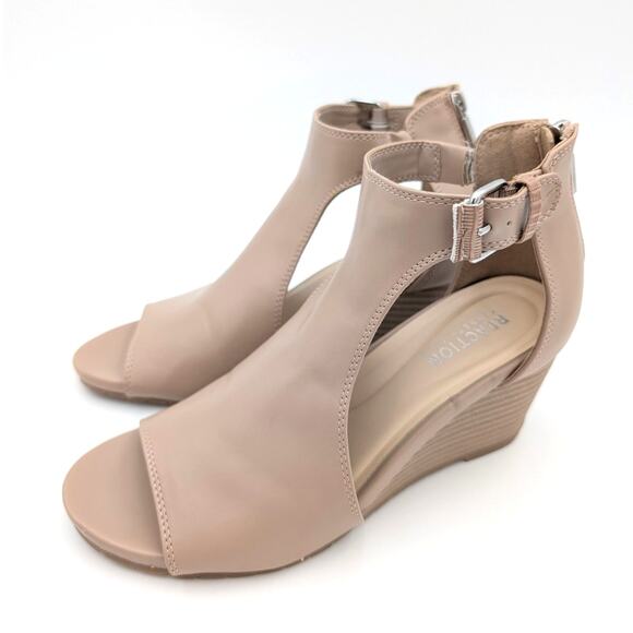 Kenneth Cole Reaction Gracie Wedge Sandals Women's Chai Size US7 EU37.5 - Picture 1 of 10